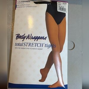 Body Wrappers TotalStretch Footless Tights in Black. C33 M/L 92740